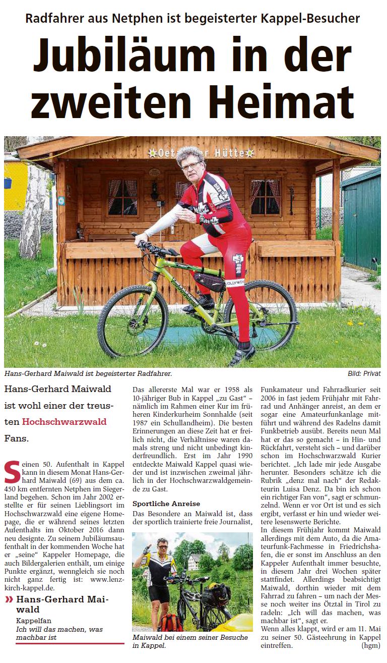 1958 war er das erste Maal in Kappe - im früheren Kindererholungsheim Sonnhalde 1958 war er das erste Maal in Kappe - im früheren Kindererholungsheim Sonnhalde