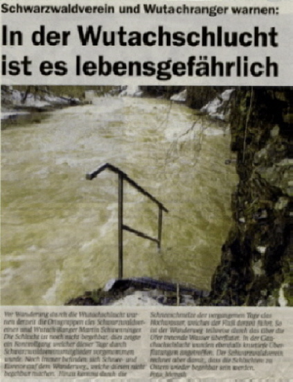 Gefährliche Wutachschlucht